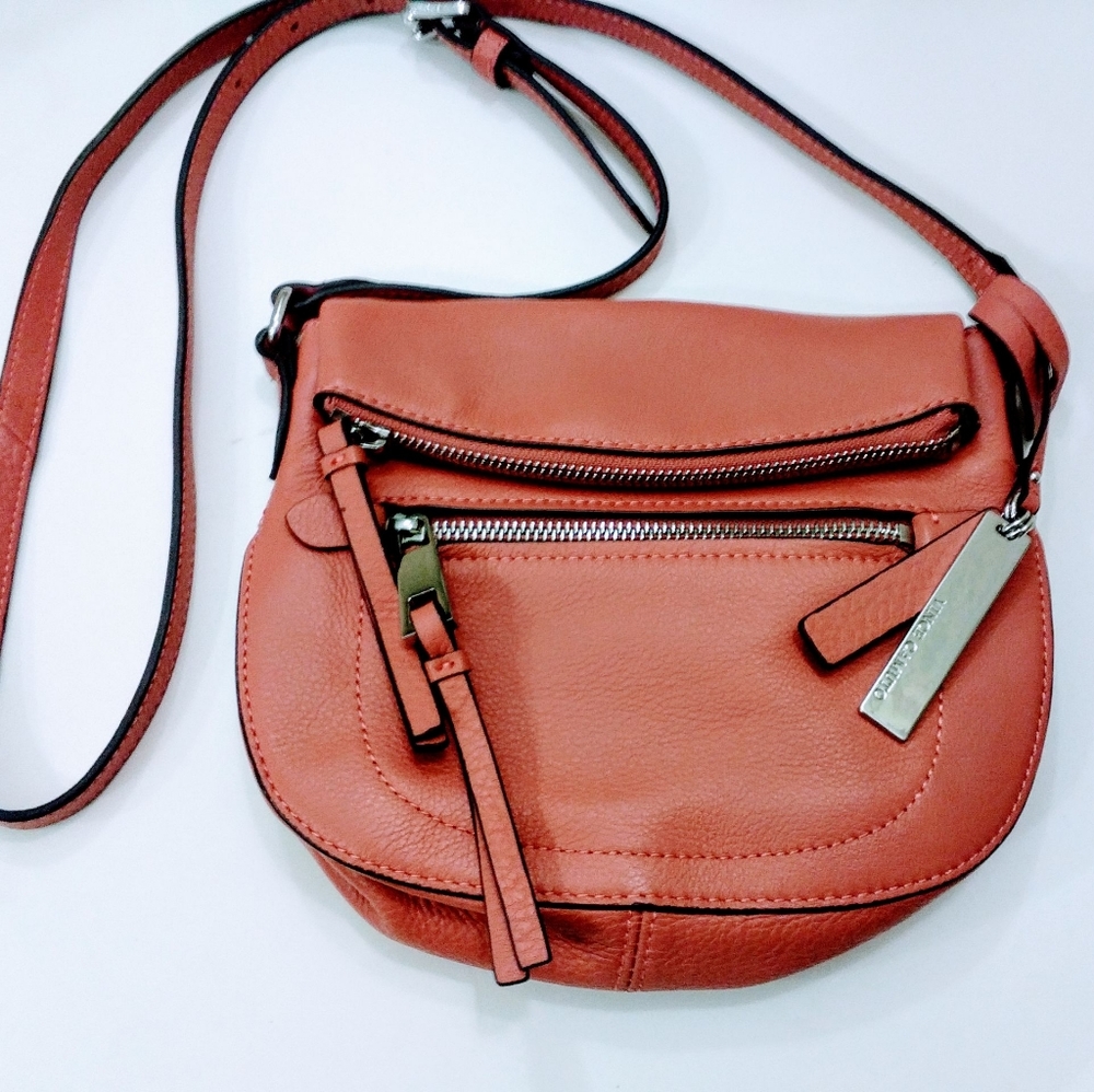 Small Vince Camuto Sushi leather crossbody bag.